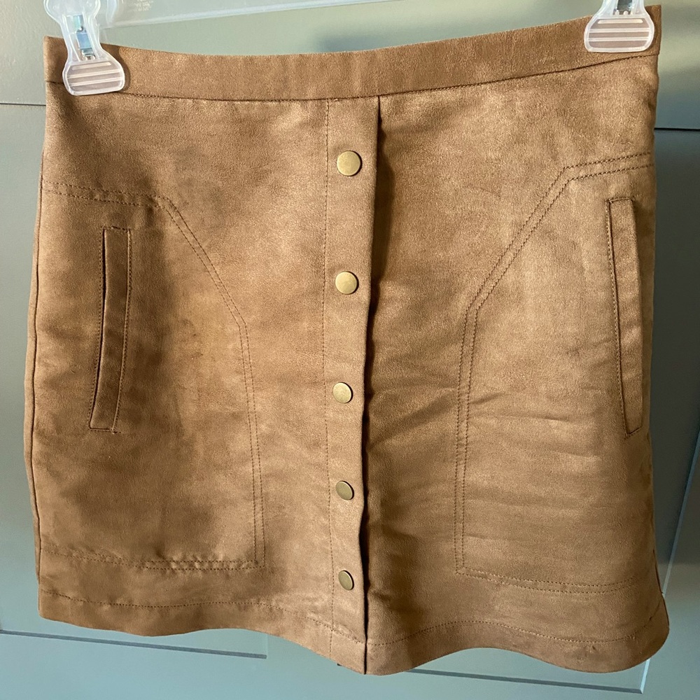 Brown Suede Skirt